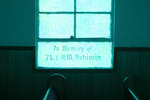 New Bethel Missionary Baptist Church Dedication Window with Name, JL and RM Robinson by The Athenaeum Press