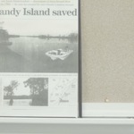 Sandy Island School Interior, Newspaper Display
