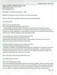 CCU Newsletter, December 1, 2008 by Coastal Carolina University