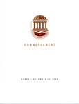 Fall Commencement Program, December 13, 1998