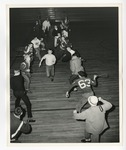 Photo of a male high school student running a belt line in the Conway High School gymnasium by Lonnie W. Fleming Sr.