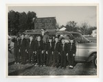 Cub scouts posing in front of a station wagon by Lonnie W. Fleming Sr.