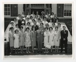 A group of well-dressed adults on the steps of Conway High School (Mostly women) by Lonnie W. Fleming Sr.