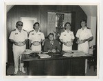 Foreign military delegation standing in Conway Mayor's office in Conway City Hall by Lonnie W. Fleming Sr.