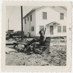 National Guard soldier sitting at the Byrd Nest by Josiah Byrd