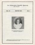 Independent Republic Quarterly, 1981, Vol. 15, No. 1 by Horry County Historical Society