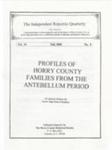 Independent Republic Quarterly, 2000, Vol. 34, No. 4 by Horry County Historical Society