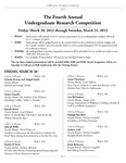 2012 Undergraduate Research Competition Program by Coastal Carolina University