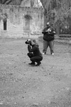 Photographers at the Chapel 2, Greyscale by Armon Means